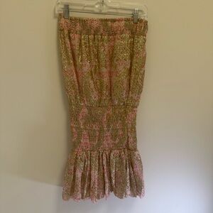Muche & Muchette Strapless Chiffon and Metalic Dress